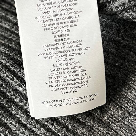 Michael Kors Half Zip knit sweater gray logo zipper - 0X - Picture 8 of 8